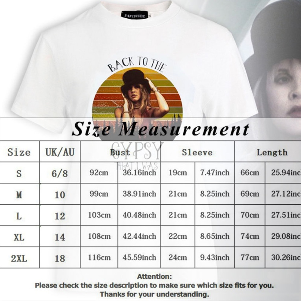 Fleetwood Mac Stevie Nicks Back to the gypsy Tee - Picture 3 of 4
